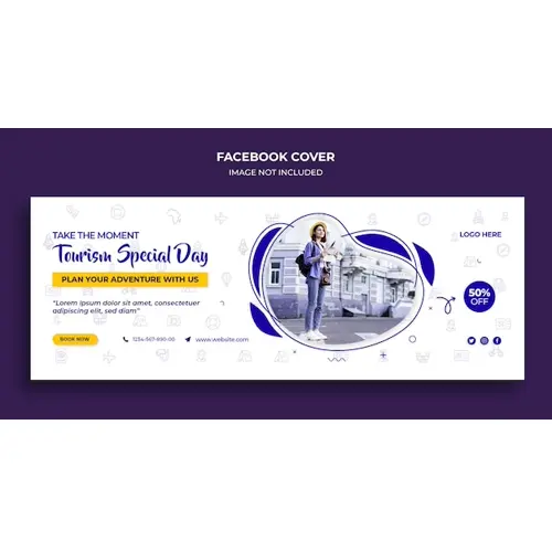 Tourism special day Facebook timeline cover and web banner template
