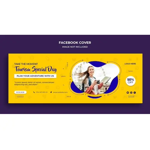 Tourism special day Facebook timeline cover and web banner template