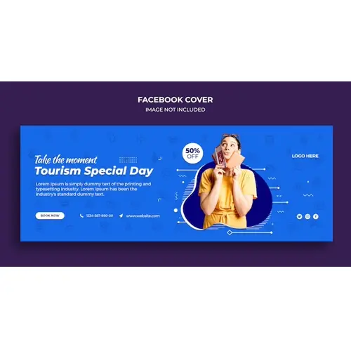 Tourism special day Facebook timeline cover and web banner template