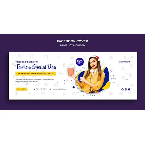 Tourism special day Facebook timeline cover and web banner template