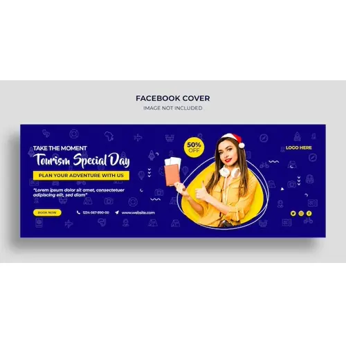 Tourism special day Facebook timeline cover and web banner template