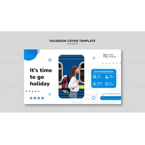 Transport service facebook cover template