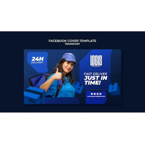 Transport service facebook cover template