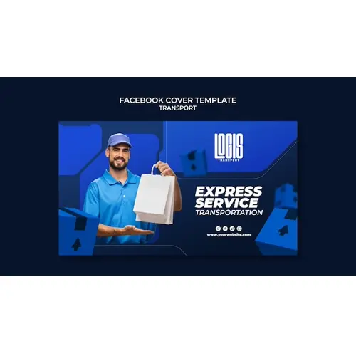 Transport service facebook cover template