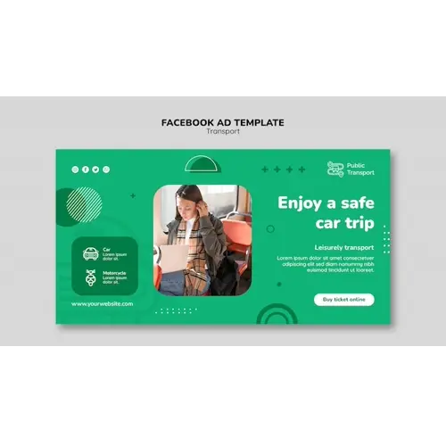 Transport service facebook template