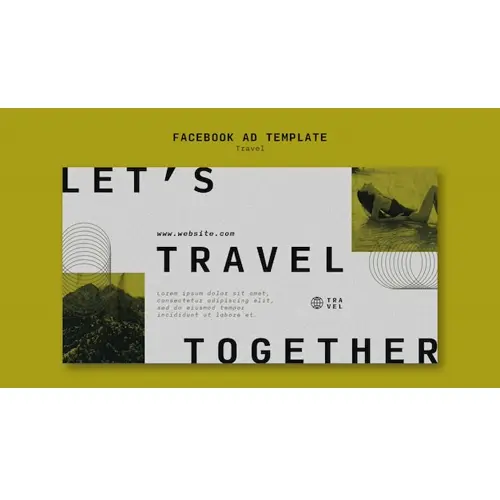 Travel adventure facebook template
