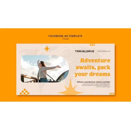 Travel adventure facebook template