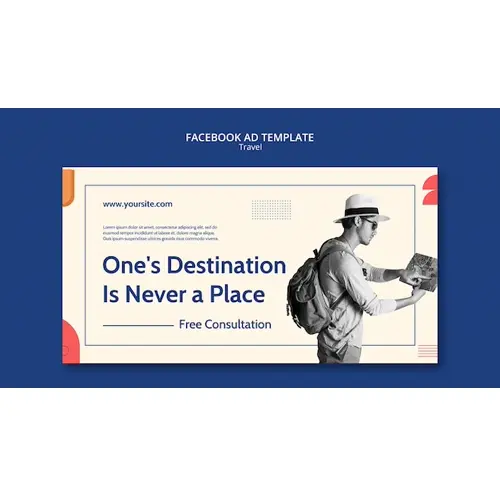 Travel adventure facebook template