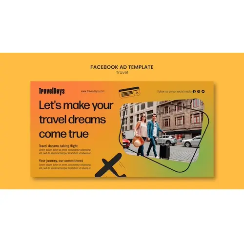 Travel adventure facebook template
