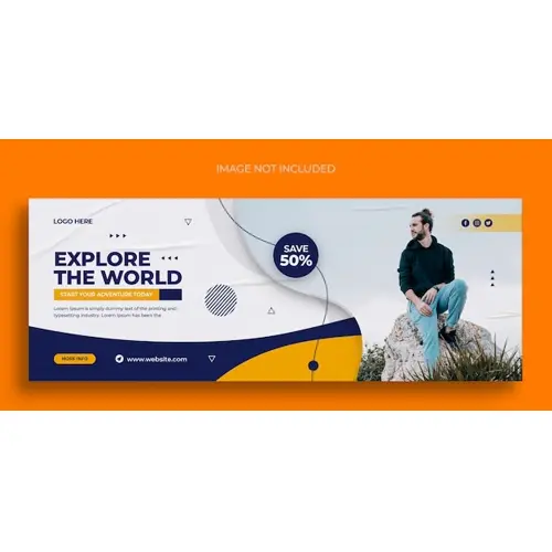 Travel agency Facebook cover photo design timeline web banner tourism marketing social media cover