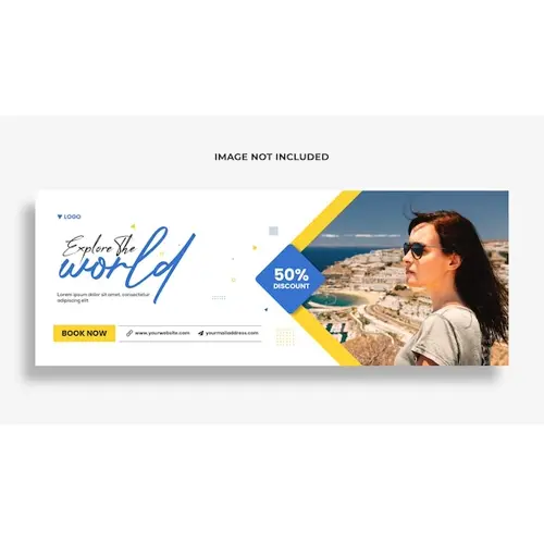 Travel agency facebook cover template