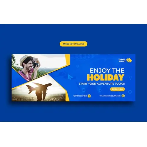 Travel Agency Facebook Cover Web Template Design