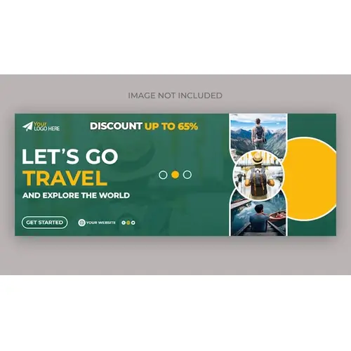 Travel agency holiday vacation facebook timeline cover template design