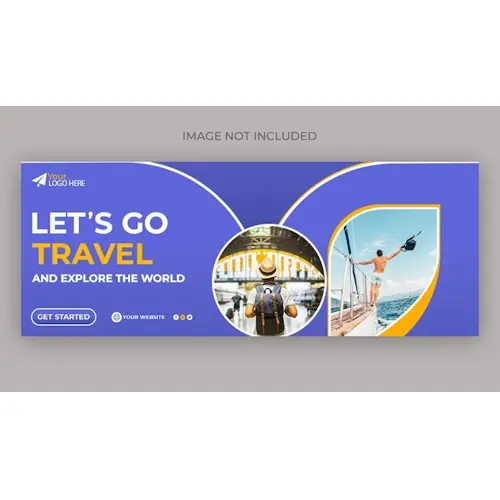 Travel agency holiday vacation facebook timeline cover template design