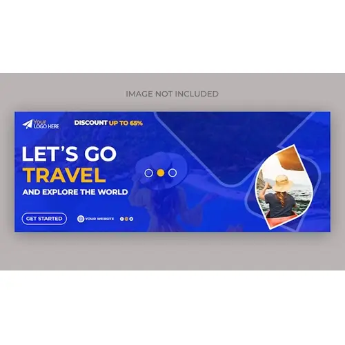 Travel agency holiday vacation facebook timeline cover template design