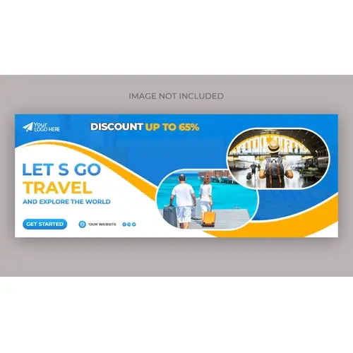 Travel agency holiday vacation facebook timeline cover template design