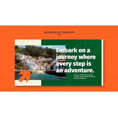 Travel facebook ad template