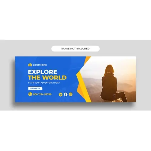 Travel facebook cover design template