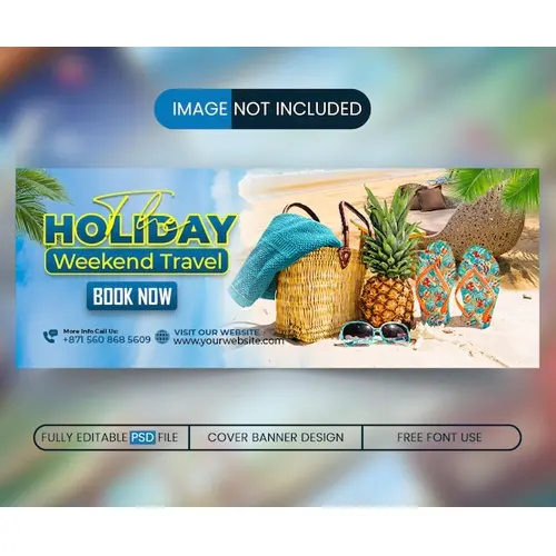 Travel Facebook cover social media banner and web banner adventure modern tour tourism poster design