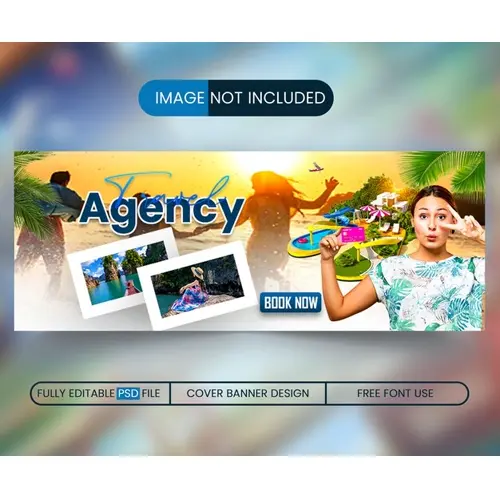 Travel Facebook cover social media banner and web banner adventure modern tour tourism poster design