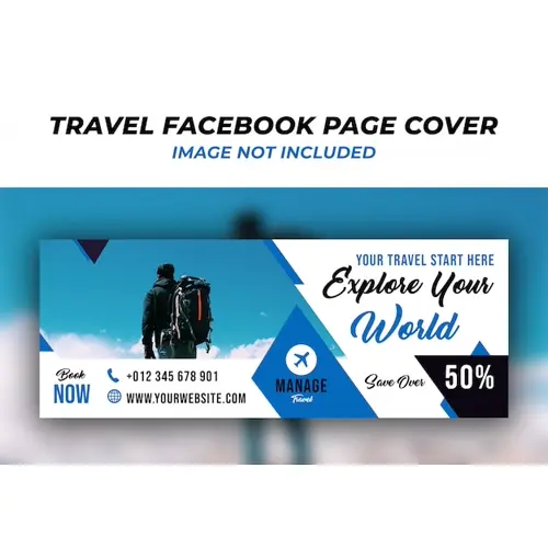 Travel facebook timeline cover banner  template
