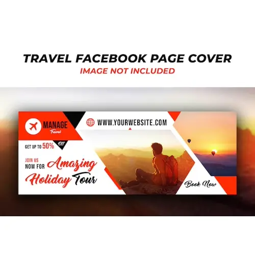Travel facebook timeline cover banner  template
