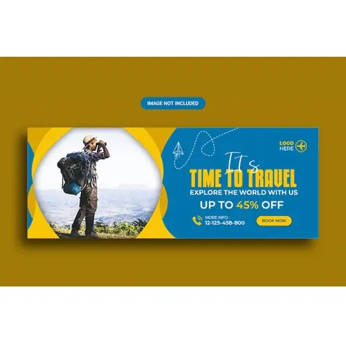 Travel social media facebook cover web banner