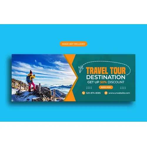 Travel social media facebook cover web banner