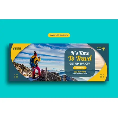 Travel social media facebook cover web banner