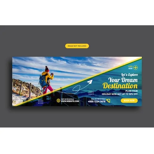 Travel social media facebook cover web banner