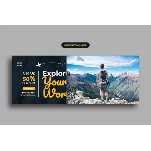 Travel social media facebook cover web banner