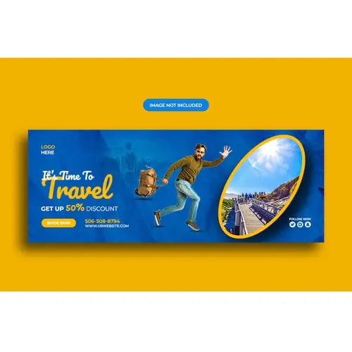 Travel social media facebook cover web banner