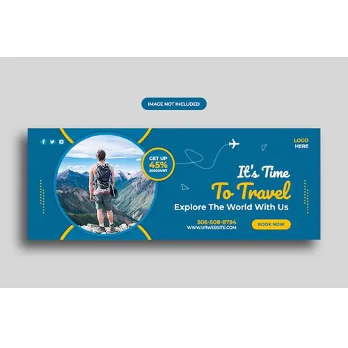 Travel social media facebook cover web banner