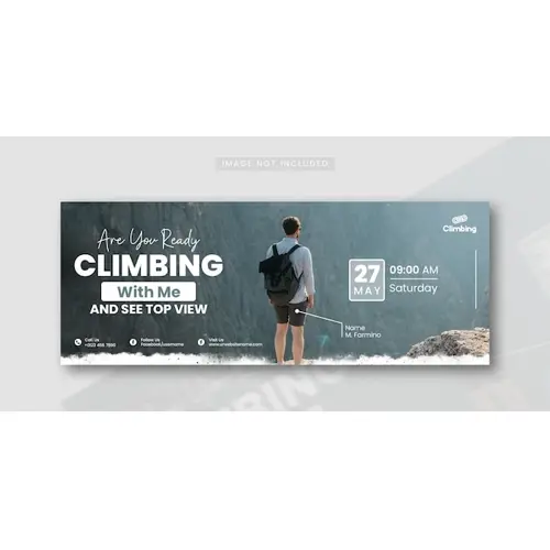 Travel and tourism Facebook cover design template