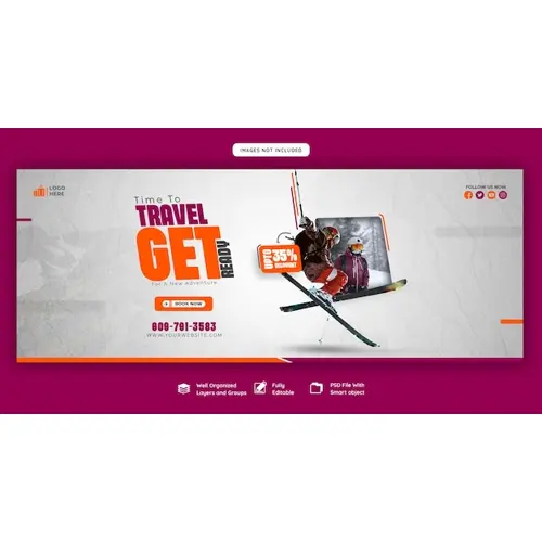 Travel and tourism Facebook cover template