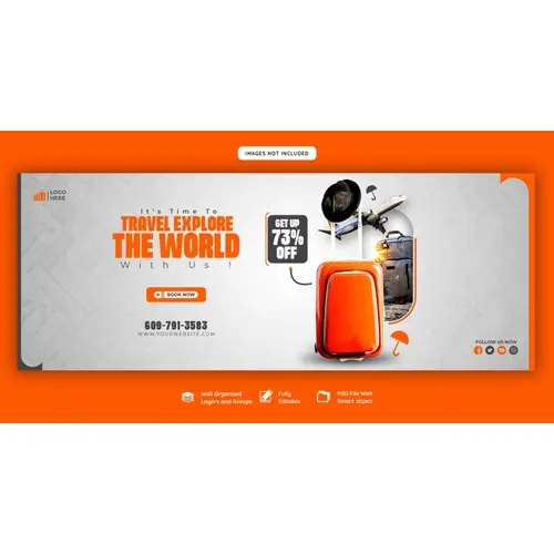 Travel and tourism Facebook cover template