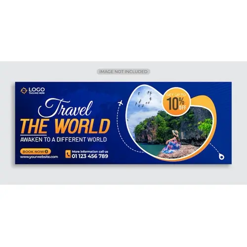 Travel and tourism facebook cover template