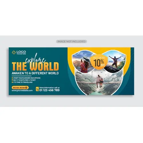 Travel and tourism facebook cover template
