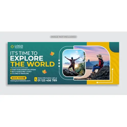 Travel and tourism facebook cover template