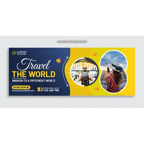 Travel and tourism facebook cover template