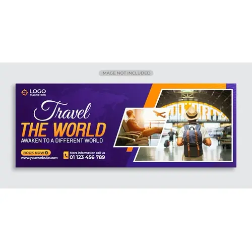 Travel and tourism facebook cover template