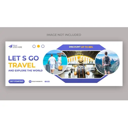 Travel and tourism facebook cover template