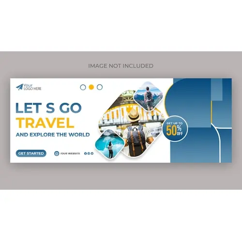 Travel and tourism facebook cover template