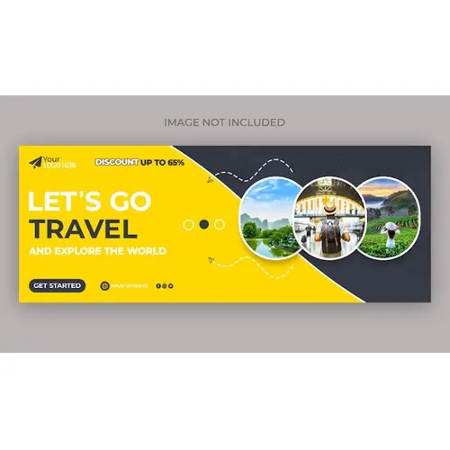 Travel and tourism facebook cover template