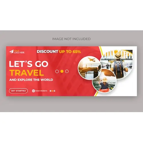 Travel and tourism facebook cover template