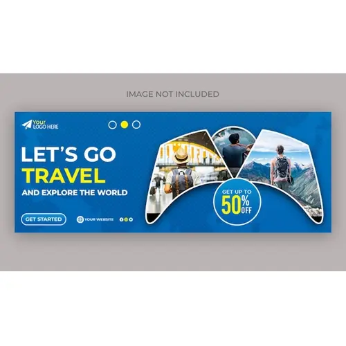 Travel and tourism facebook cover template