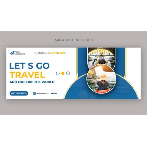Travel and tourism facebook cover template