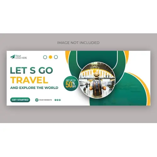 Travel and tourism facebook cover template