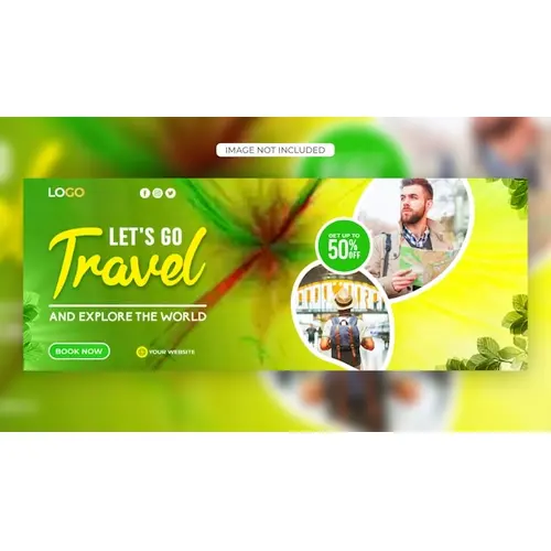 Travel and tourism facebook cover template