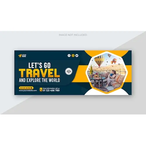 Travel and tourism facebook cover template